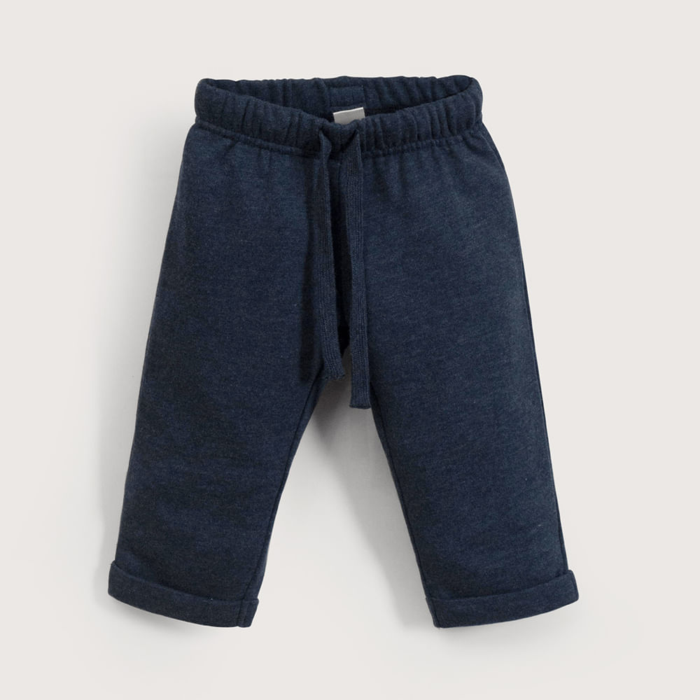 PANTALON DE BUZO AZUL MARINO DE NIÑO OPALINE - 2