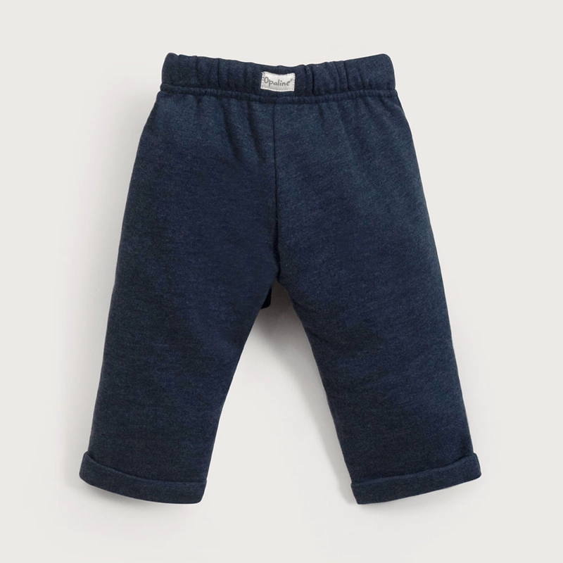 PANTALON DE BUZO AZUL MARINO DE NIÑO OPALINE - 3