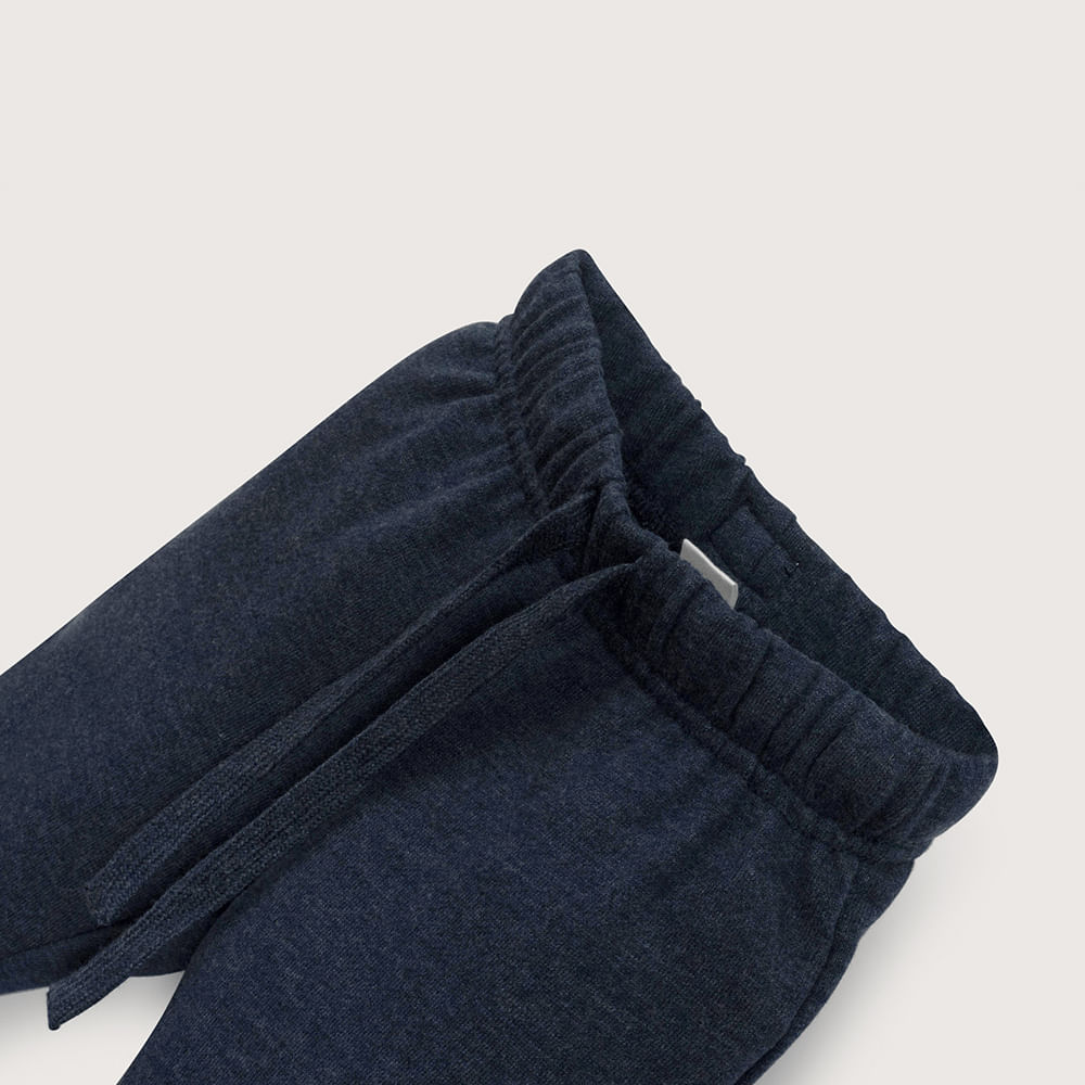 PANTALON DE BUZO AZUL MARINO DE NIÑO OPALINE - 4