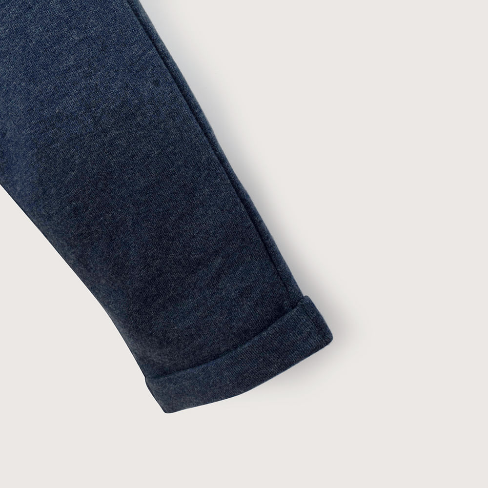 PANTALON DE BUZO AZUL MARINO DE NIÑO OPALINE - 5