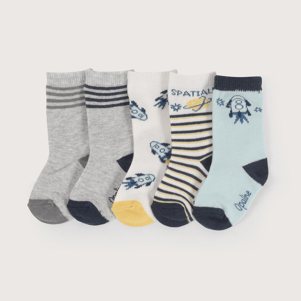 PACKDE 5 CALCETINES NIÑO OPALINE - 1