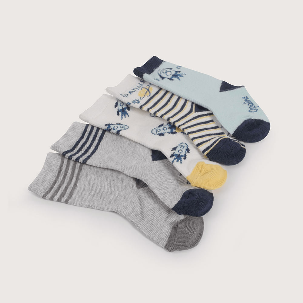 PACKDE 5 CALCETINES NIÑO OPALINE - 3