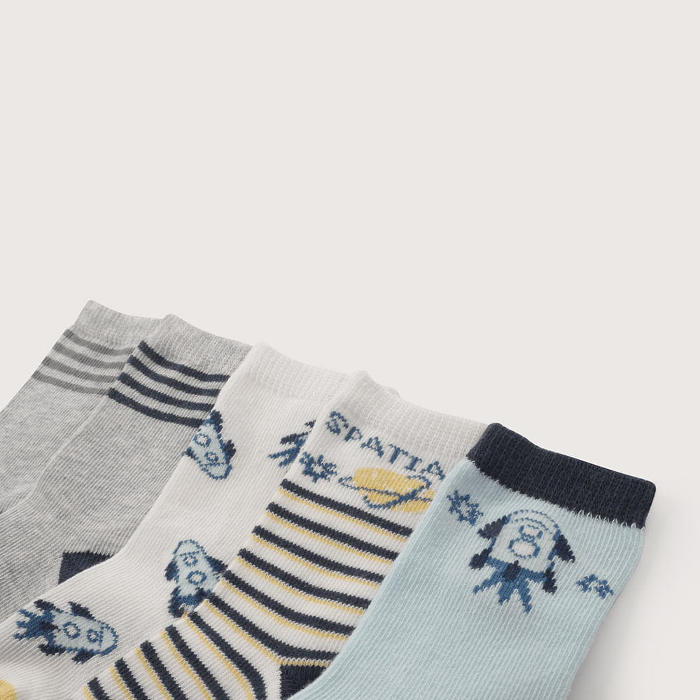 PACKDE 5 CALCETINES NIÑO OPALINE - 4