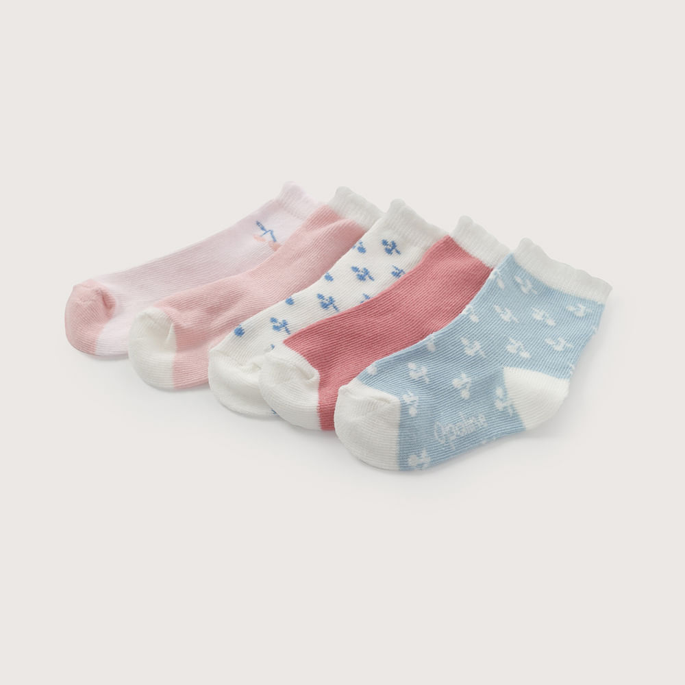PACK DE 5 CALCETINES CON DISEÑO NIÑA OPALINE - 2