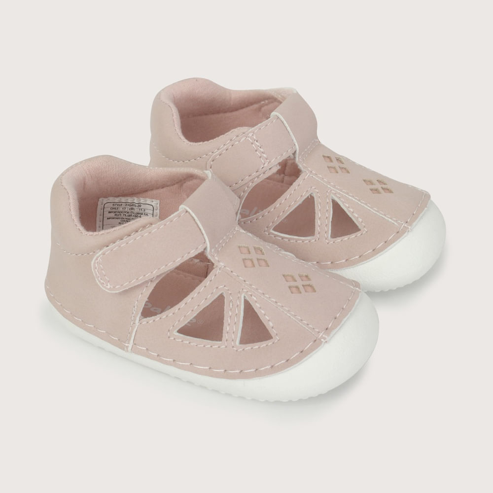 SANDALIA GATEADOR VELCRO ROSADA DE NIÑA OPALINE - 1