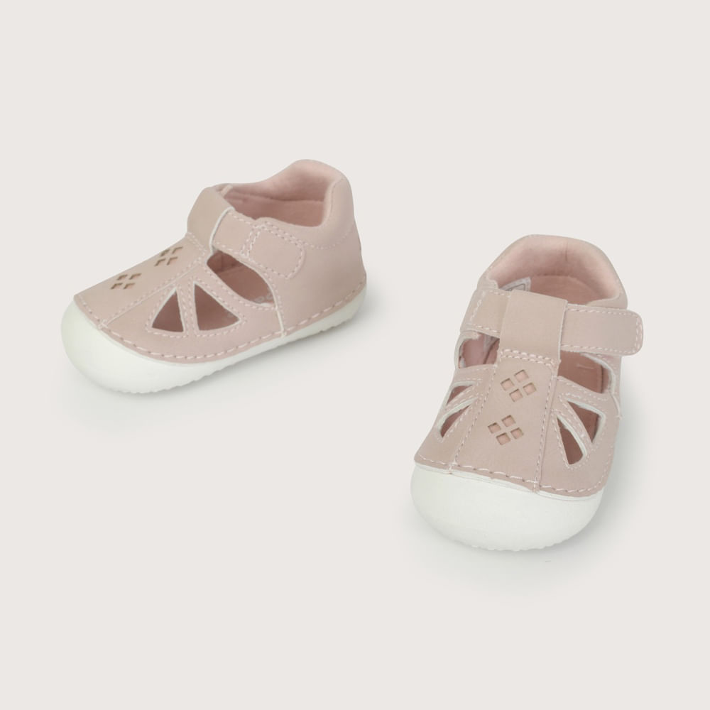 SANDALIA GATEADOR VELCRO ROSADA DE NIÑA OPALINE - 4