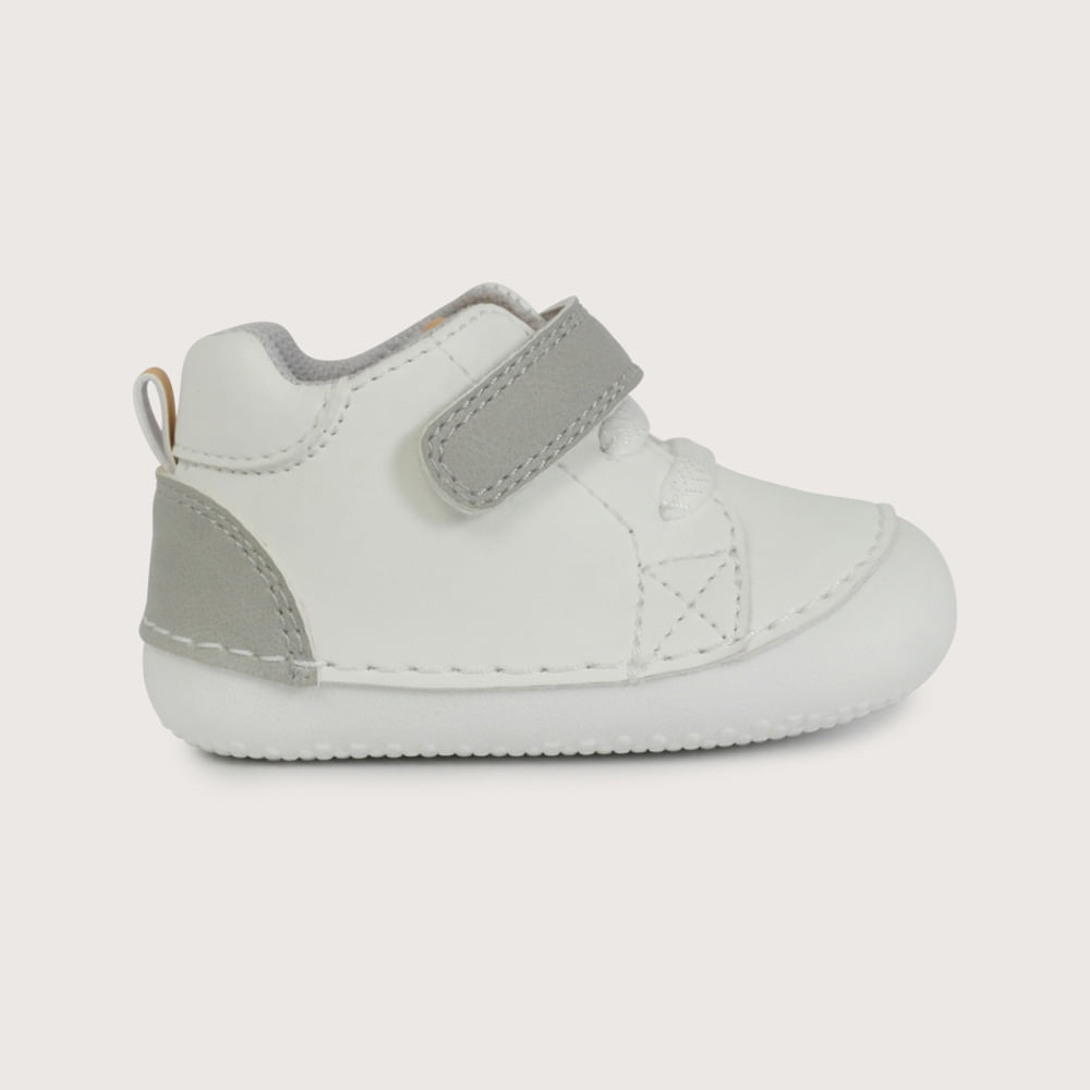 ZAPATILLA GATEADOR BLANCA DE NIÑO OPALINE - 2