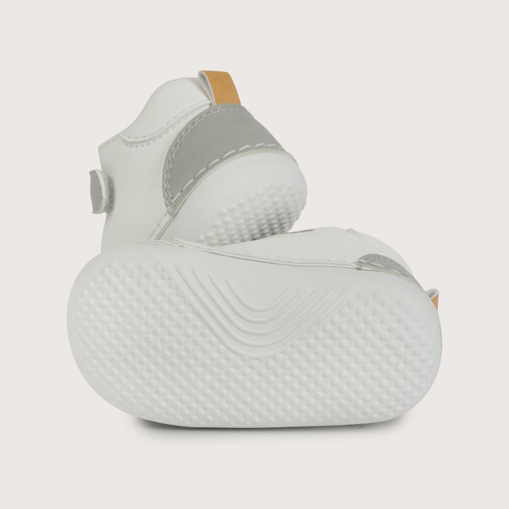 ZAPATILLA GATEADOR BLANCA DE NIÑO OPALINE - 3