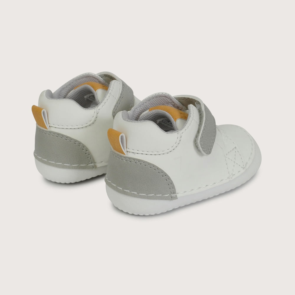 ZAPATILLA GATEADOR BLANCA DE NIÑO OPALINE - 5