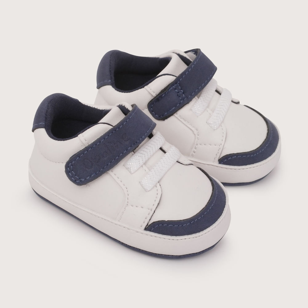 ZAPATILLA BEBE  BLANCA CON VELCRO DE NIÑO OPALINE - 1
