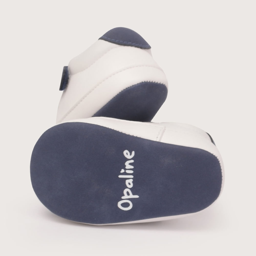 ZAPATILLA BEBE  BLANCA CON VELCRO DE NIÑO OPALINE - 3