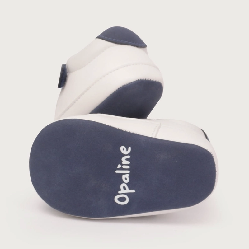 ZAPATILLA BEBE BLANCA CON VELCRO DE NIÑO OPALINE - 3