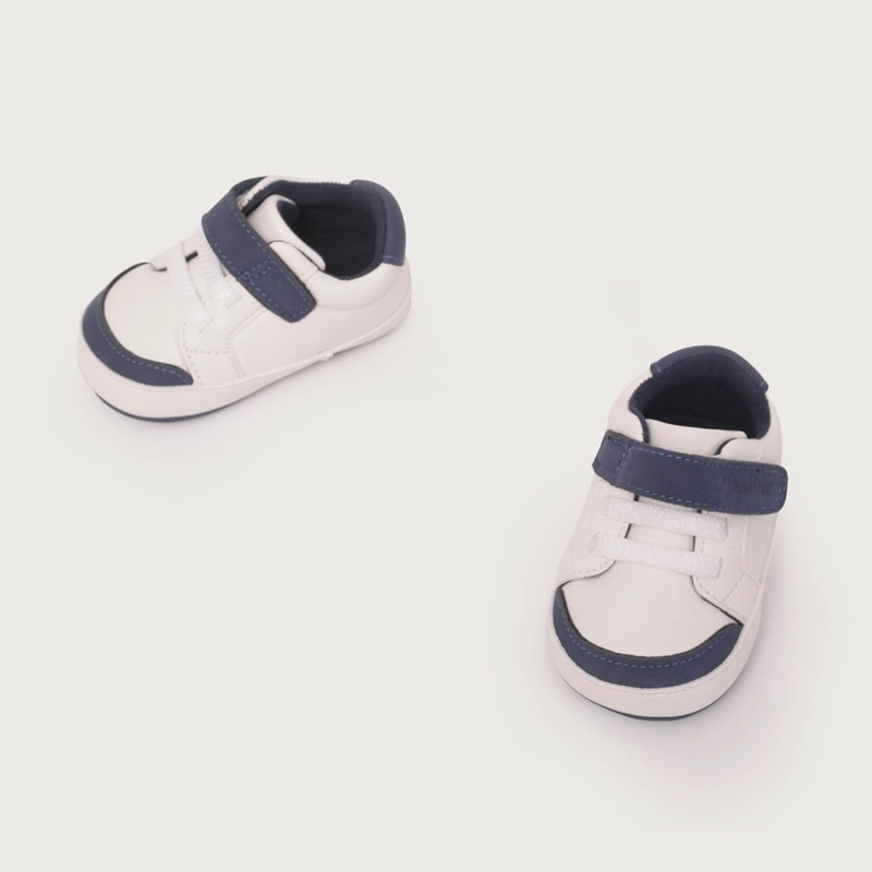 ZAPATILLA BEBE  BLANCA CON VELCRO DE NIÑO OPALINE - 4