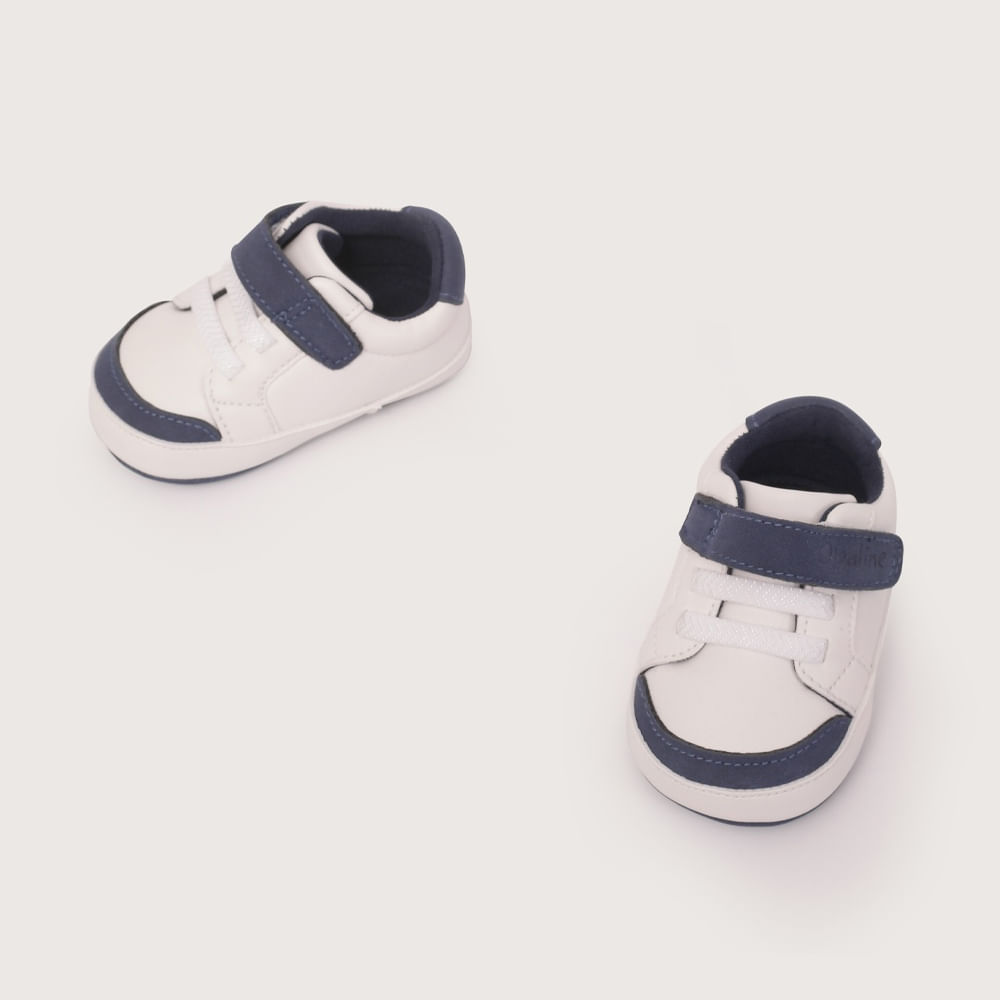 ZAPATILLA BEBE  BLANCA CON VELCRO DE NIÑO OPALINE - 4