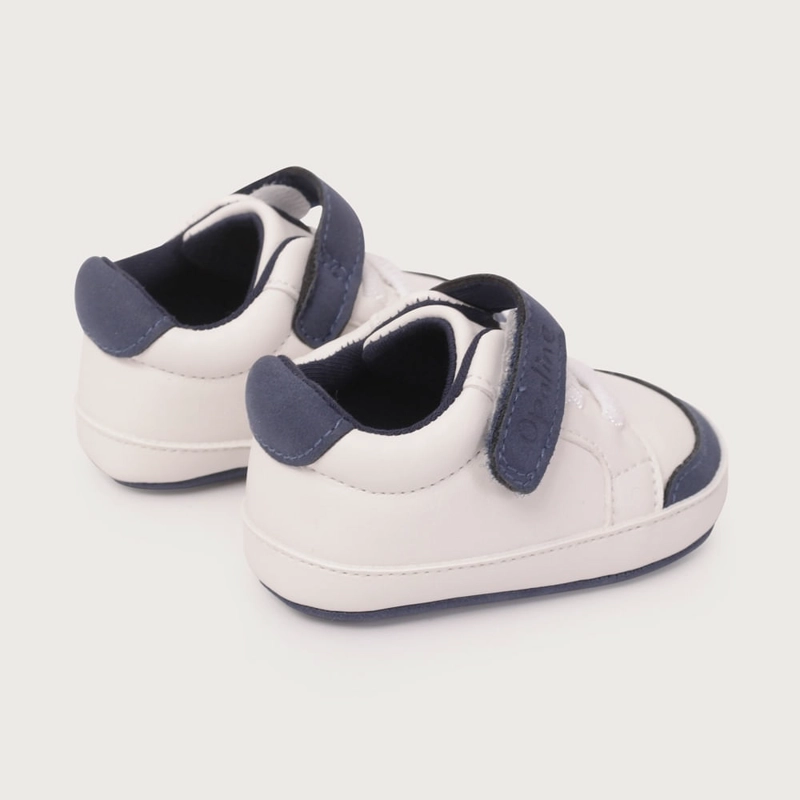 ZAPATILLA BEBE  BLANCA CON VELCRO DE NIÑO OPALINE - 5