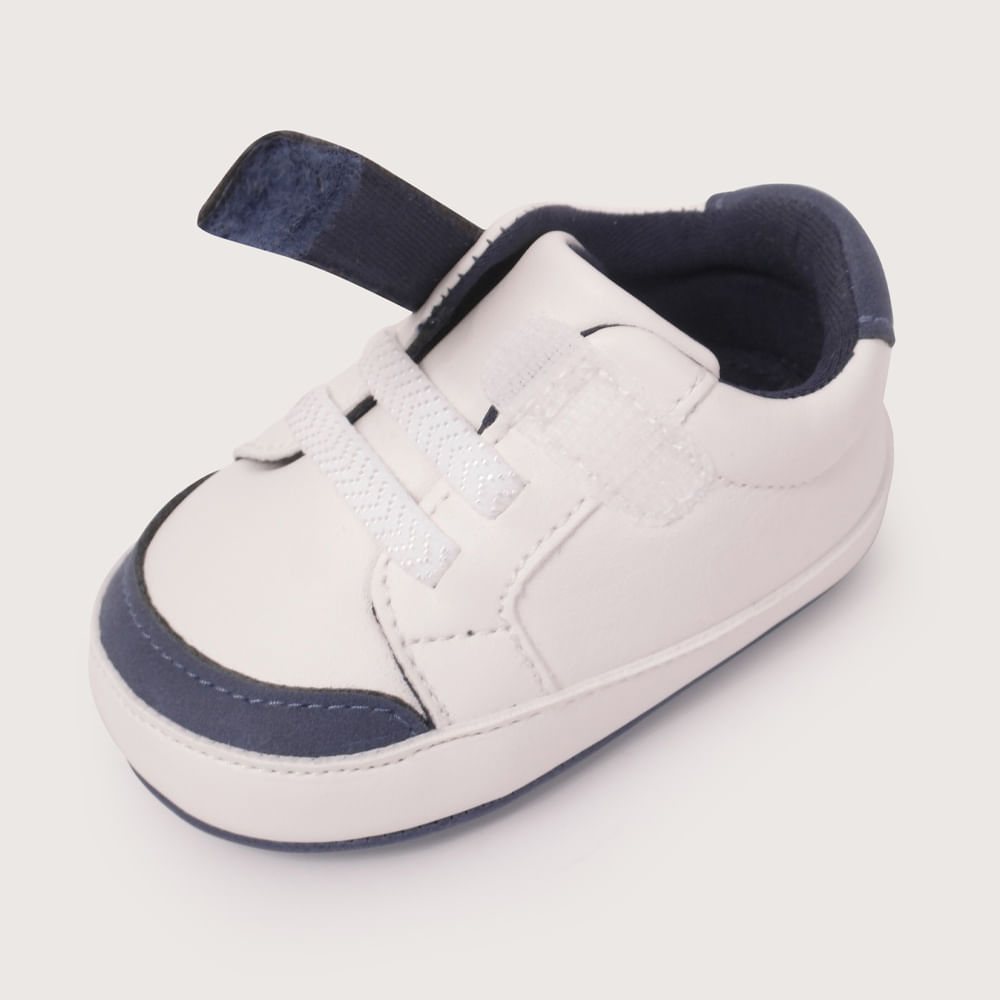 ZAPATILLA BEBE  BLANCA CON VELCRO DE NIÑO OPALINE - 6