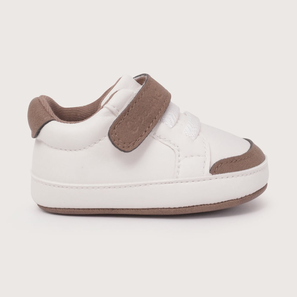 ZAPATILLA BEBE  BLANCA CON VERDE DE NIÑO OPALINE - 2