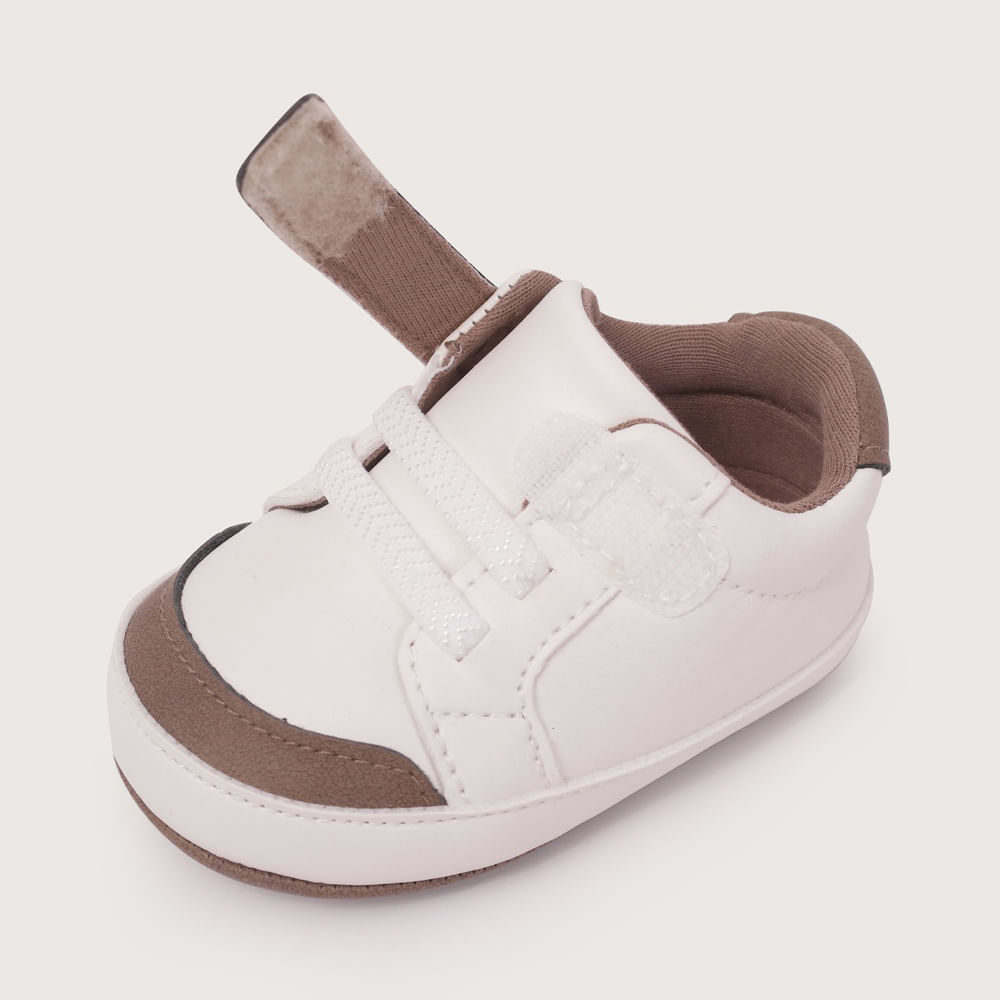 ZAPATILLA BEBE  BLANCA CON VERDE DE NIÑO OPALINE - 6