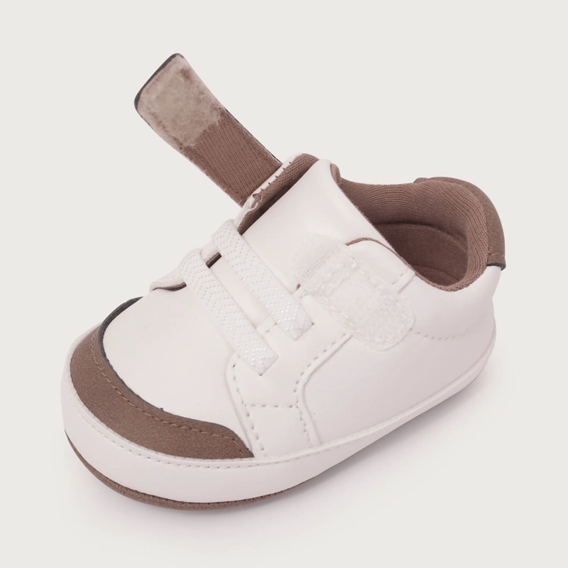 ZAPATILLA BEBE BLANCA CON VERDE DE NIÑO OPALINE - 6