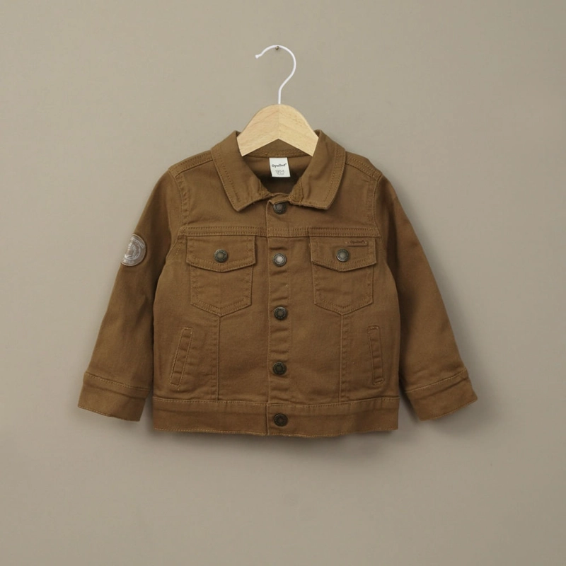 CHAQUETA DE GABARDINA CAFE  DE NIÑO OPALINE - 1