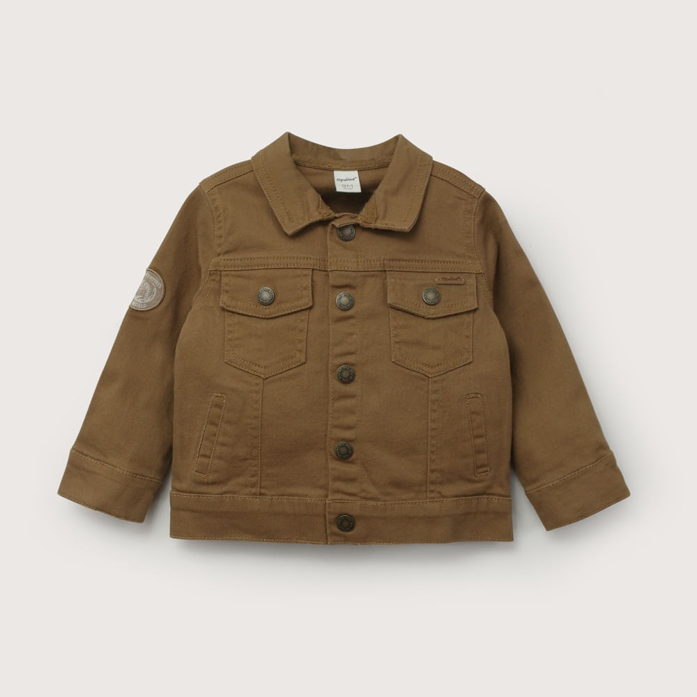 CHAQUETA DE GABARDINA CAFE  DE NIÑO OPALINE - 2