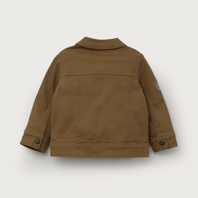 CHAQUETA DE GABARDINA CAFE  DE NIÑO OPALINE - 5
