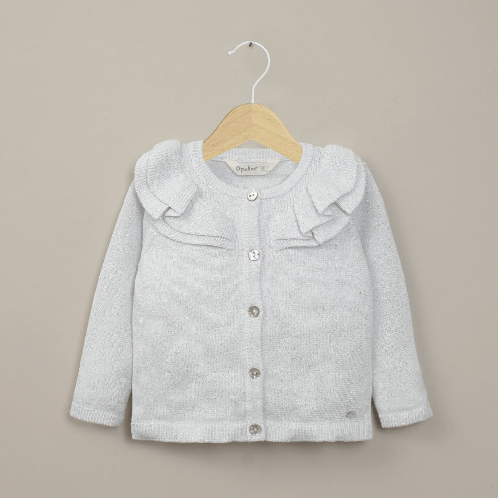 CHALECO GRIS DE NIÑA OPALINE - 1