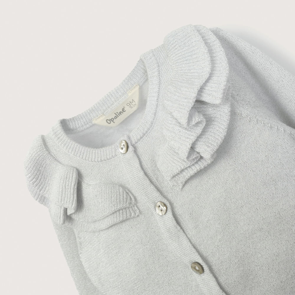 CHALECO GRIS DE NIÑA OPALINE - 4