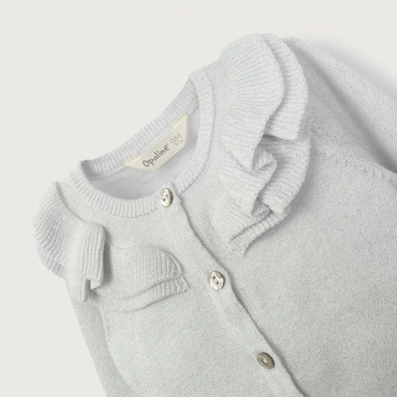 CHALECO GRIS DE NIÑA OPALINE - 4