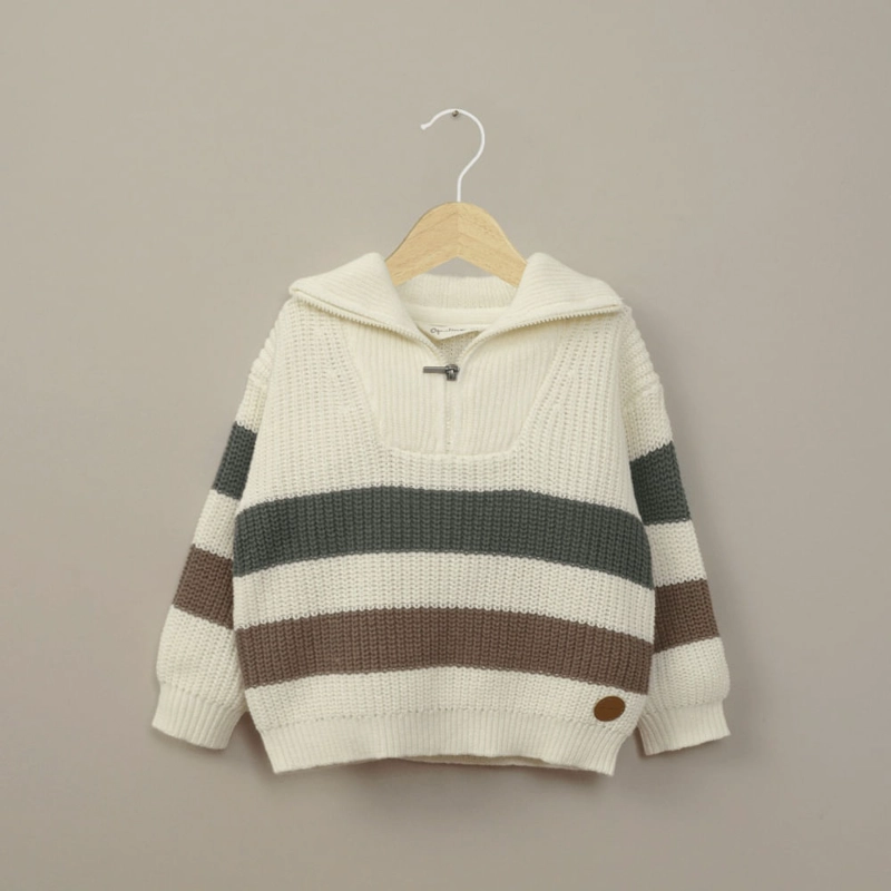 SWEATER CREMA CUELLO ALTO DE NIÑO OPALINE - 1