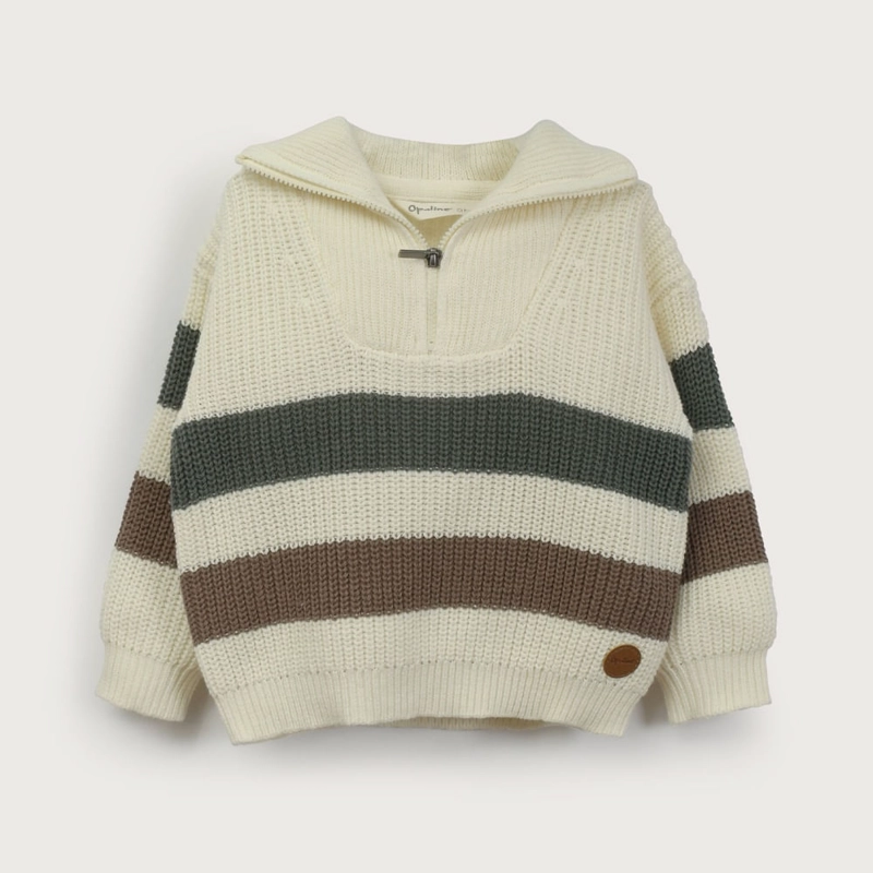 SWEATER CREMA CUELLO ALTO DE NIÑO OPALINE - 2