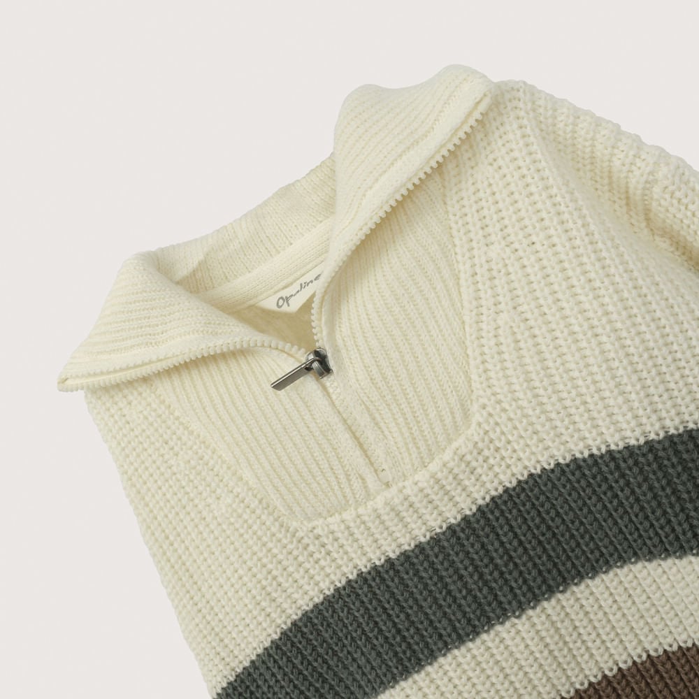 SWEATER CREMA CUELLO ALTO DE NIÑO OPALINE - 4