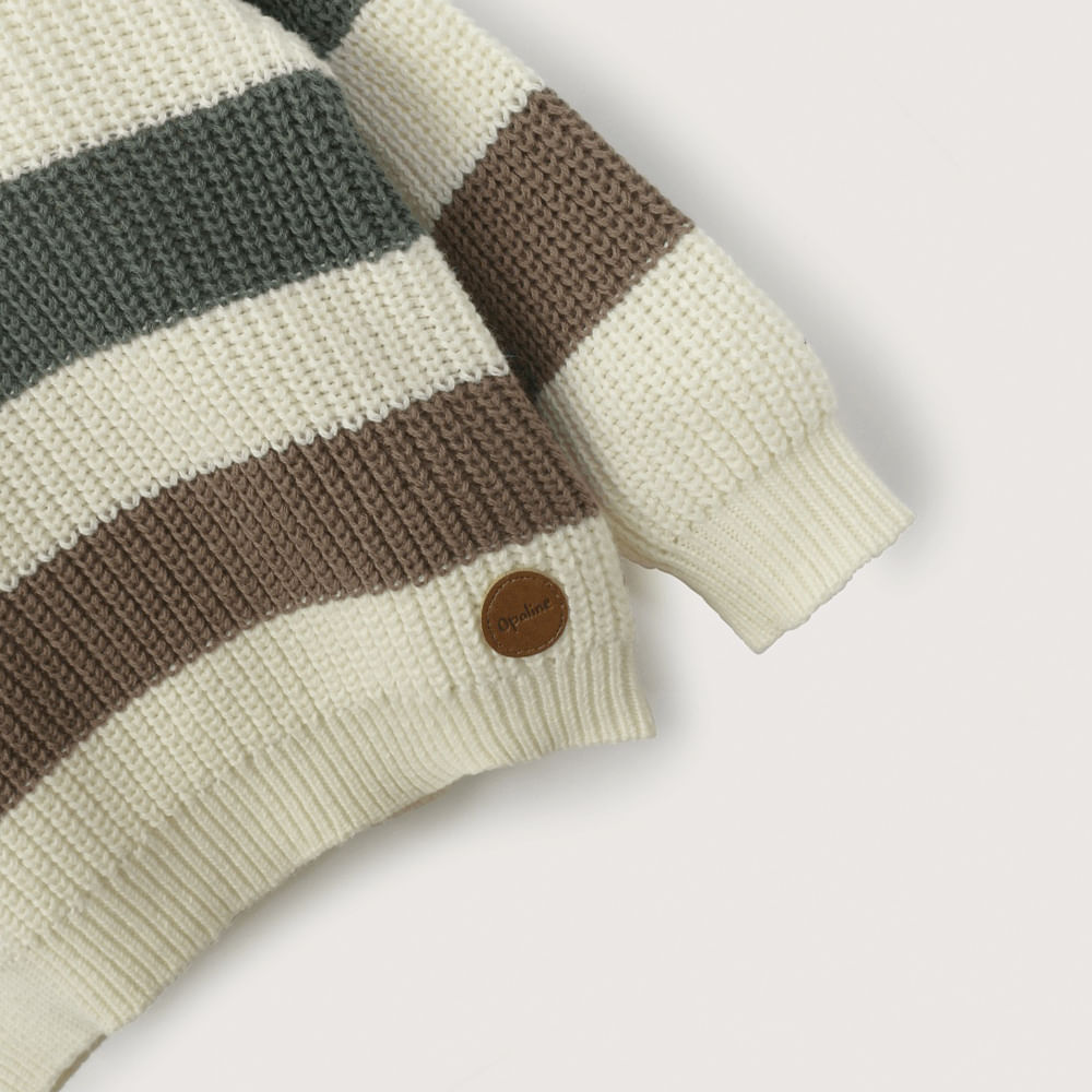 SWEATER CREMA CUELLO ALTO DE NIÑO OPALINE - 5
