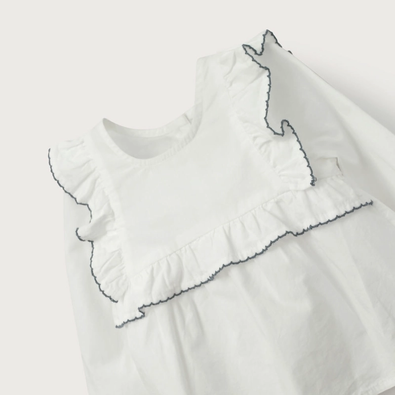BLUSA MANGA LARGA BLANCA DE NIÑA OPALINE - 4