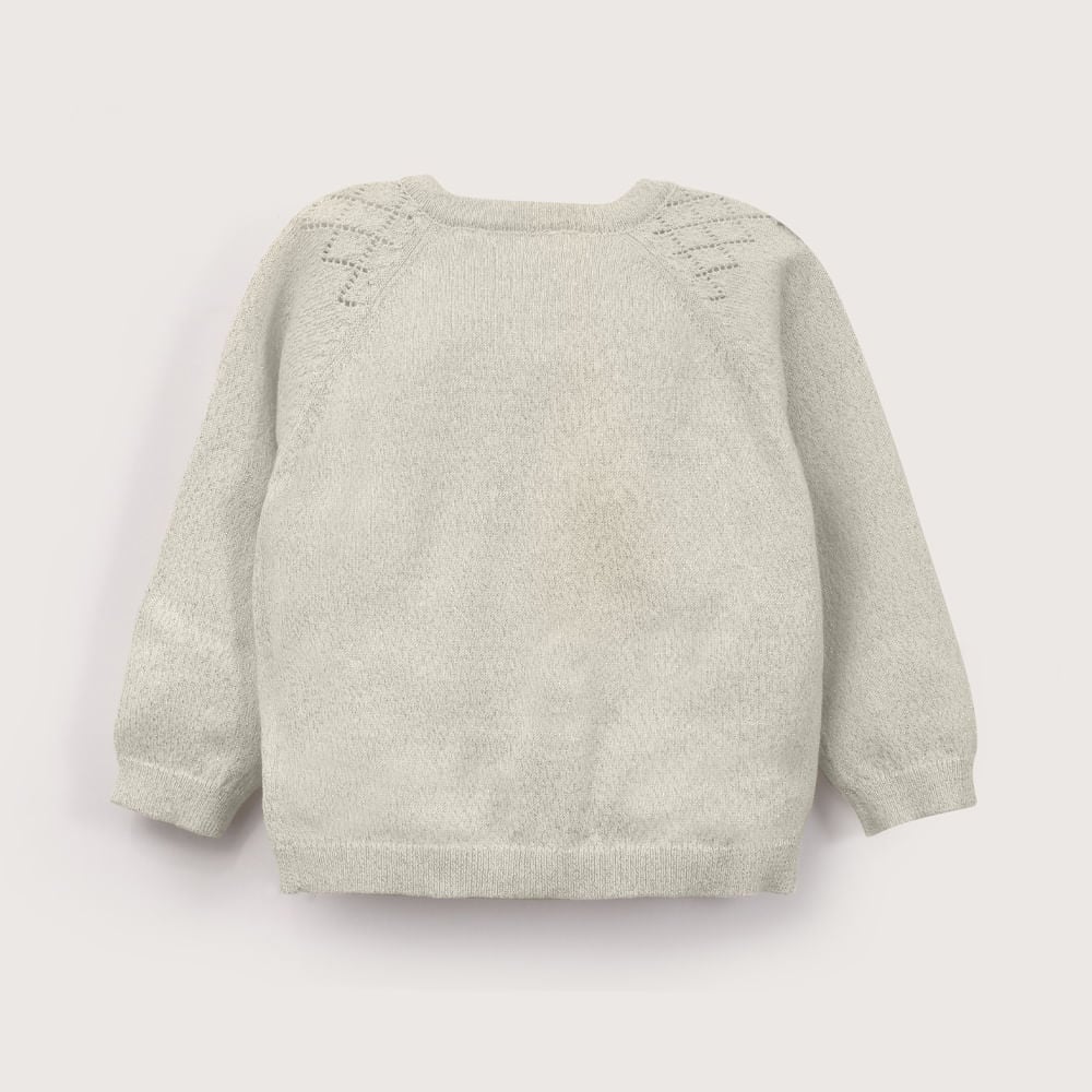 CHALECO BLANCO CON LUREX DE NIÑA OPALINE - 5