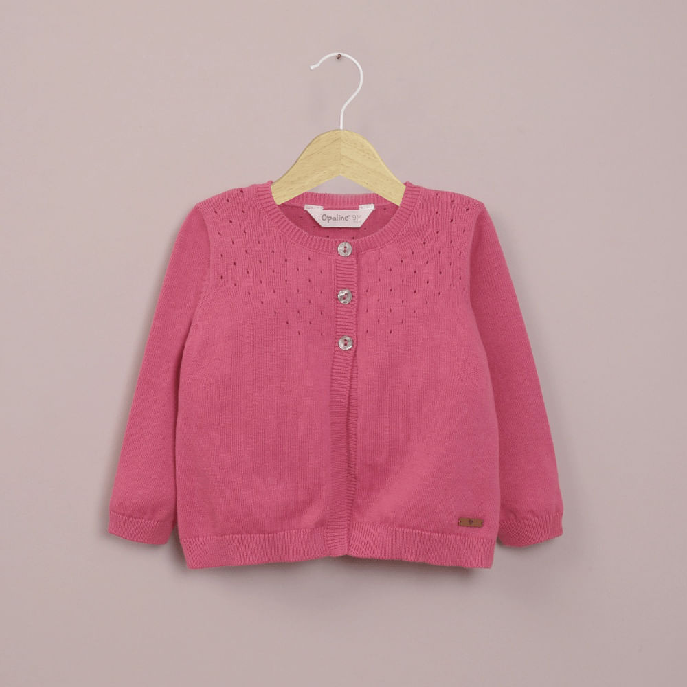 CHALECO FUCSIA DE NIÑA OPALINE - 1
