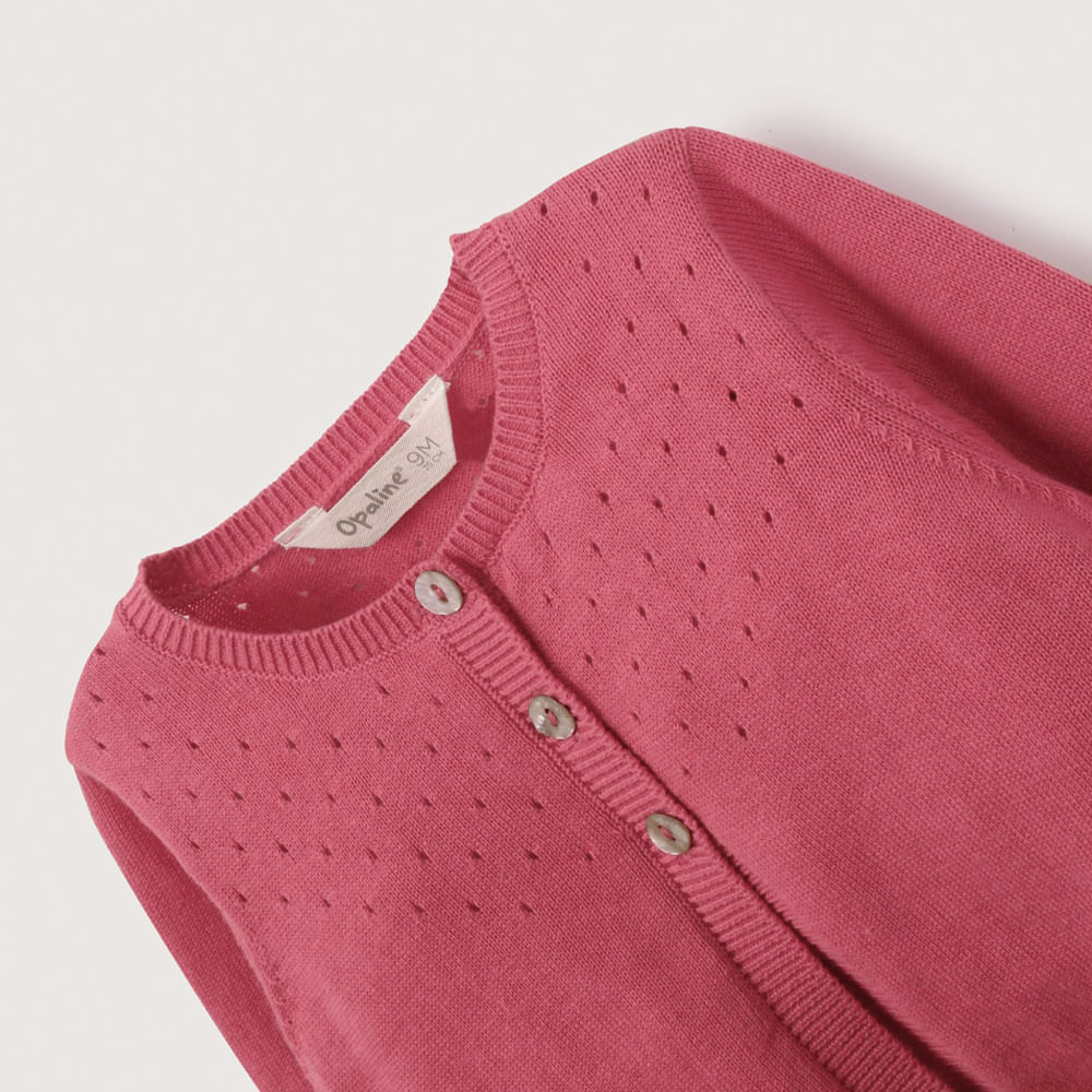 CHALECO FUCSIA DE NIÑA OPALINE - 7