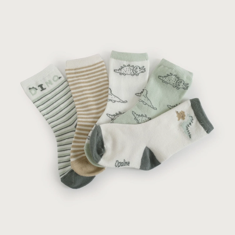 PACK DE 5 CALCETINES VERDE NIÑO OPALINE - 5