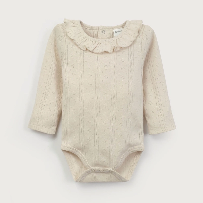 BODY ACANALADO CREMA DE BEBE  NIÑA OPALINE - 2