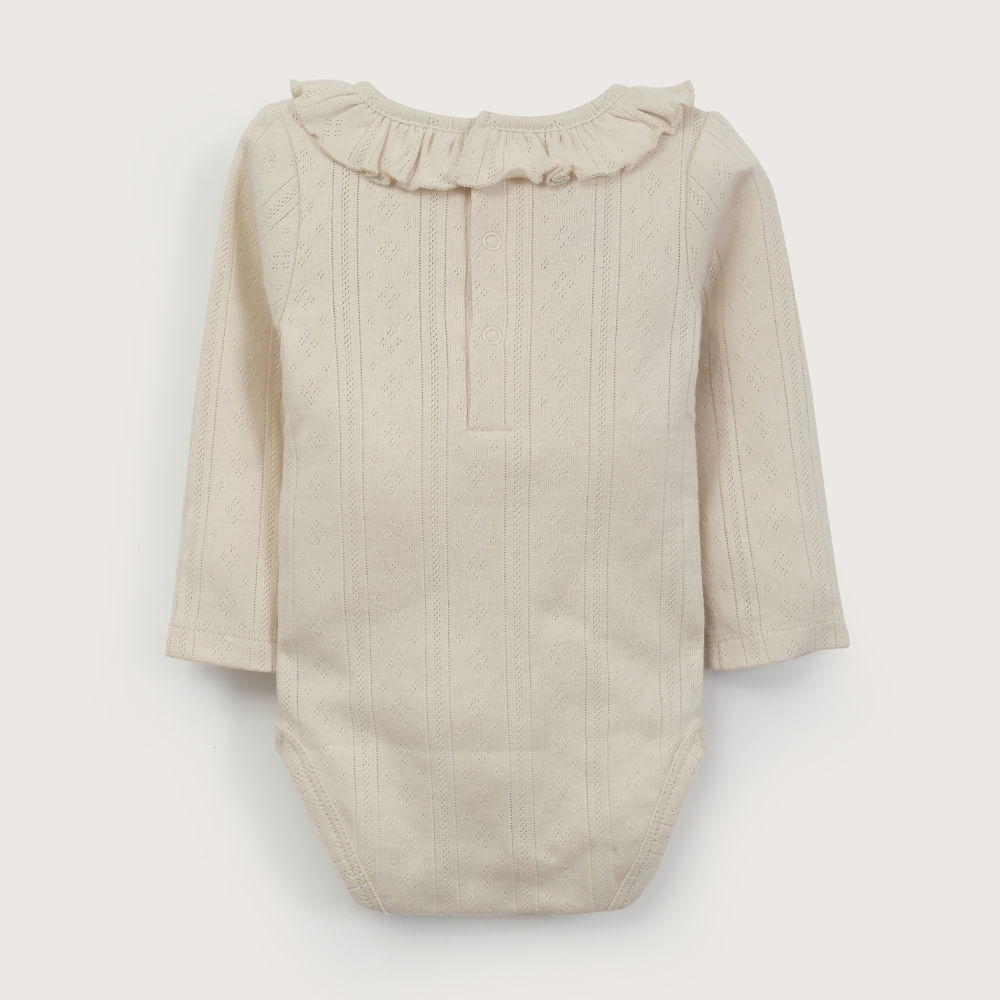 BODY ACANALADO CREMA DE BEBE  NIÑA OPALINE - 3