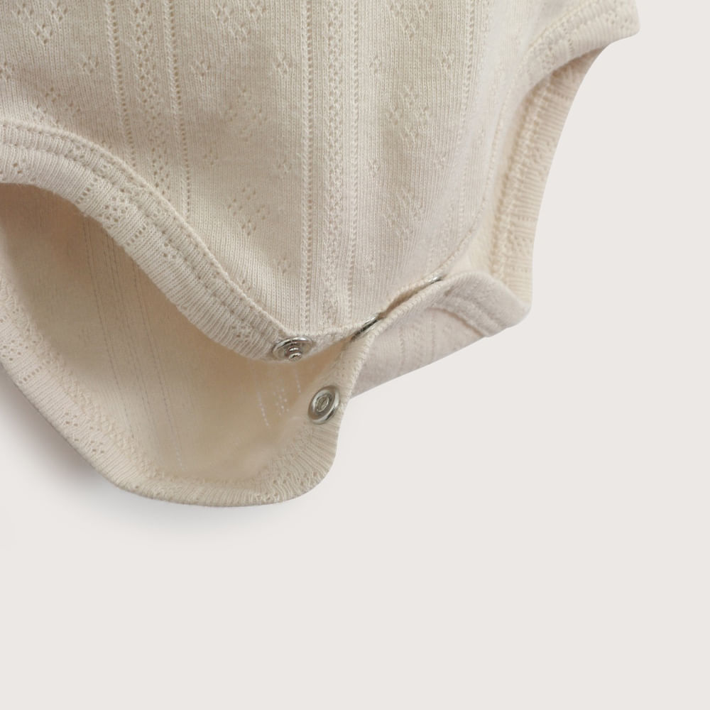BODY ACANALADO CREMA DE BEBE  NIÑA OPALINE - 5
