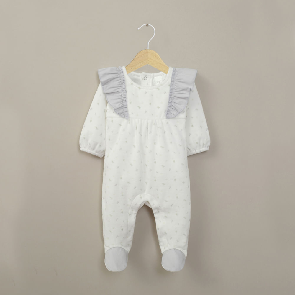 OSITO BLANCO ESTAMPADO DE BEBE  NIÑA OPALINE - 1