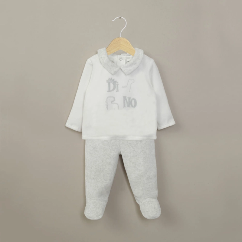 CONJUNTO PLUSH GRIS DE BEBE  NIÑO OPALINE - 1
