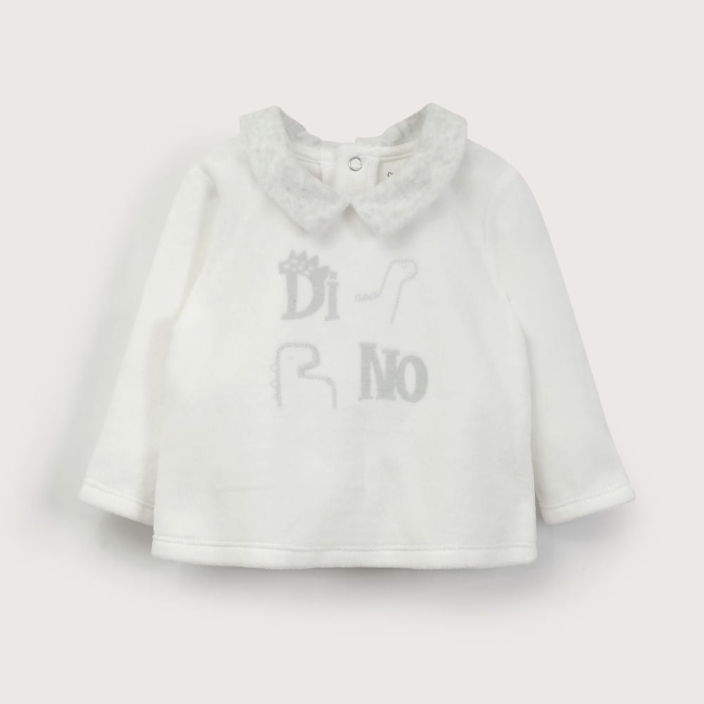 CONJUNTO PLUSH GRIS DE BEBE  NIÑO OPALINE - 3