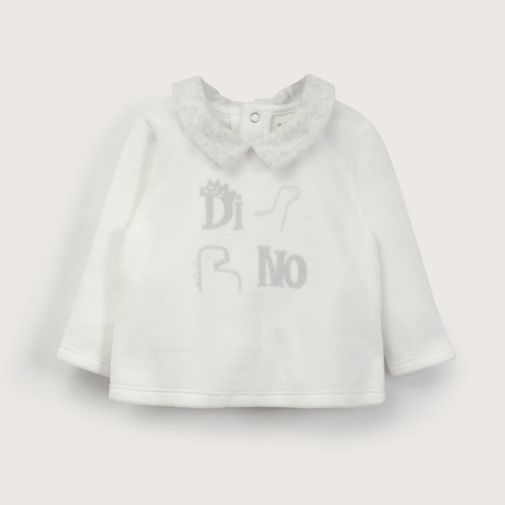 CONJUNTO PLUSH GRIS DE BEBE  NIÑO OPALINE - 3