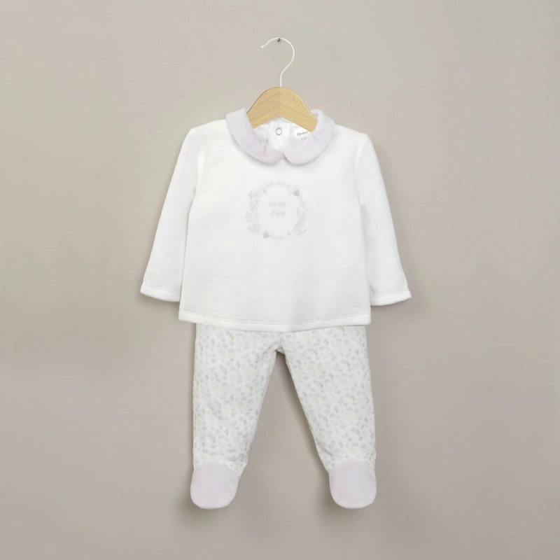 CONJUNTO PLUSH LILA DE BEBE NIÑA OPALINE - 1
