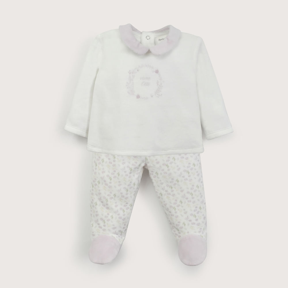 CONJUNTO PLUSH LILA DE BEBE  NIÑA OPALINE - 2