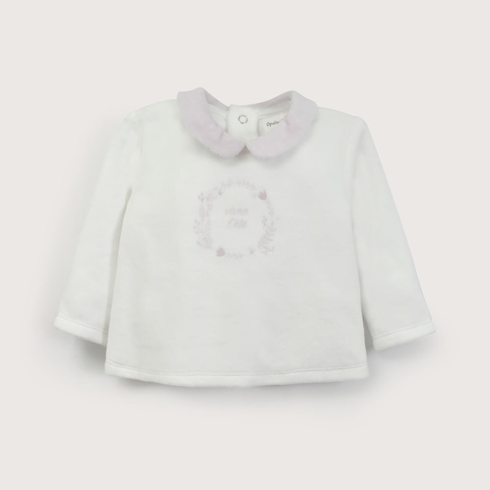 CONJUNTO PLUSH LILA DE BEBE  NIÑA OPALINE - 3