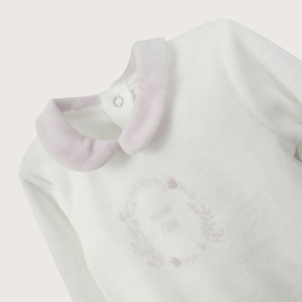 CONJUNTO PLUSH LILA DE BEBE  NIÑA OPALINE - 5