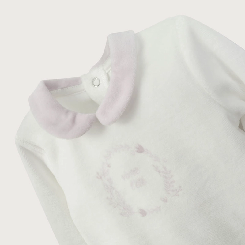 CONJUNTO PLUSH LILA DE BEBE NIÑA OPALINE - 5